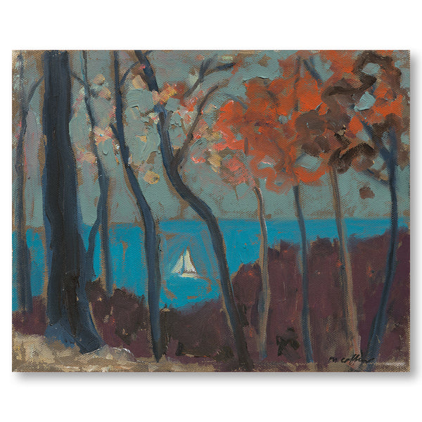 Marion Coffey - Fall and Lake Scene of Artist's Home ed. 1/25